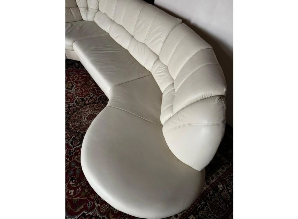 Rohová kožená sedací souprava, 3302 - 7