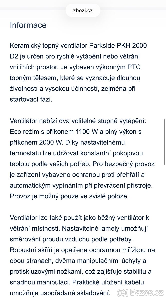 Keramické topení 🍀PARKSIDE🍀 - 7