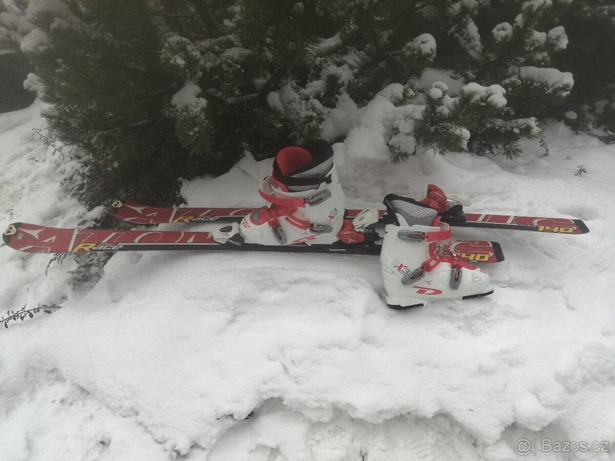 lyže atomic 140 + lyžáky 38 - 7