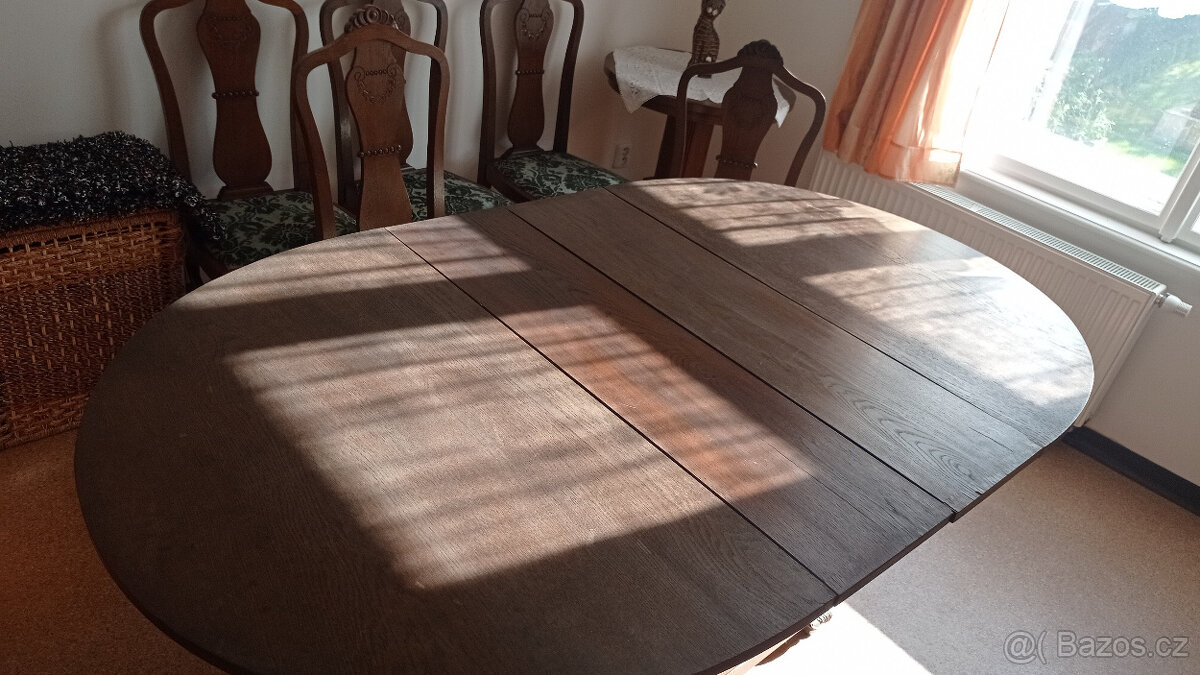 Starožitný stůl oválný - 7