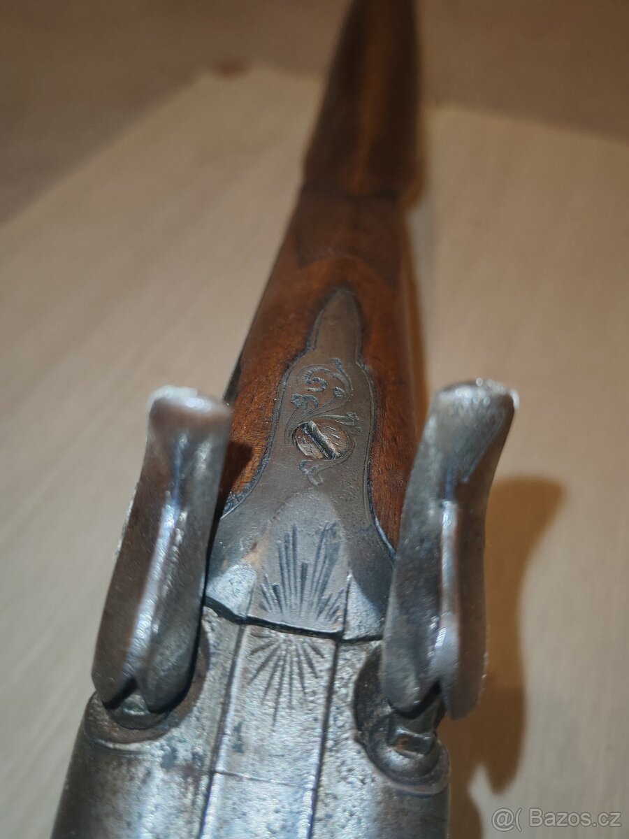 Starožitná perkusní brokovnice - TOP stav.. - 7