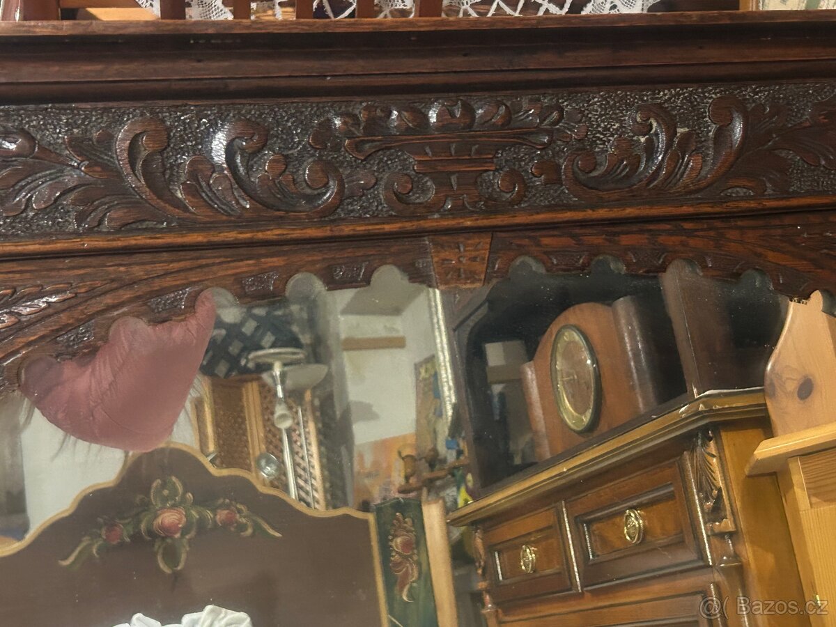 Historické řezbované zrcadlo - 7