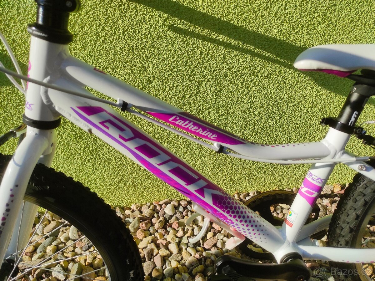 Značkové dětské kolo Rock Machine 20" (bílá/růžová) - 7