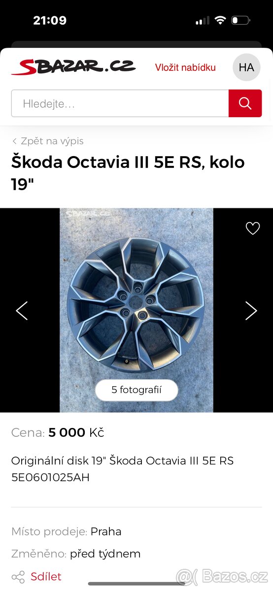 PORSCHE 911, 991, kola 20", LETNÍ - 7