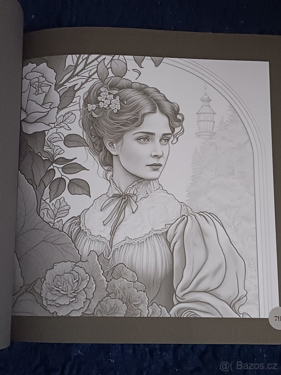 Omalovánky pro dospělé Victorian Ladies-grayscale - 7