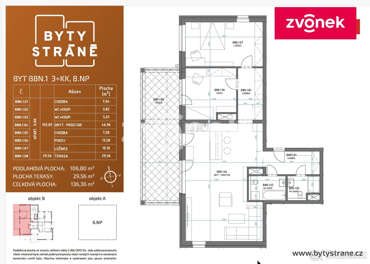 Exkluzivní byt 3+kk s terasou a nádherným výhledem - 7
