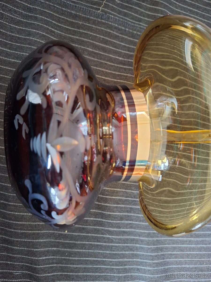 Medový skleněný košík - 7