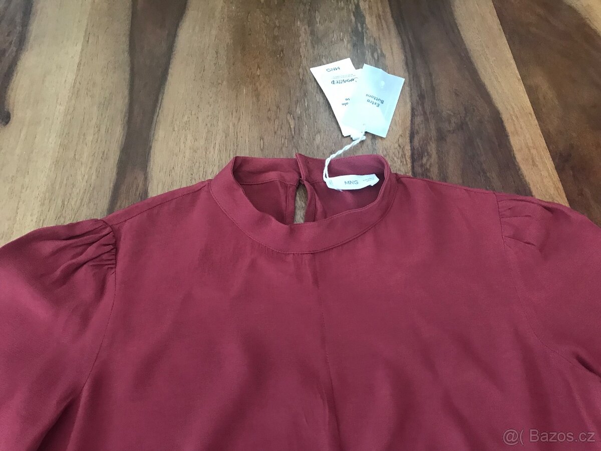 Nová Dívčí splývavá halenka s uzlem, z. Mango, v.S - 7