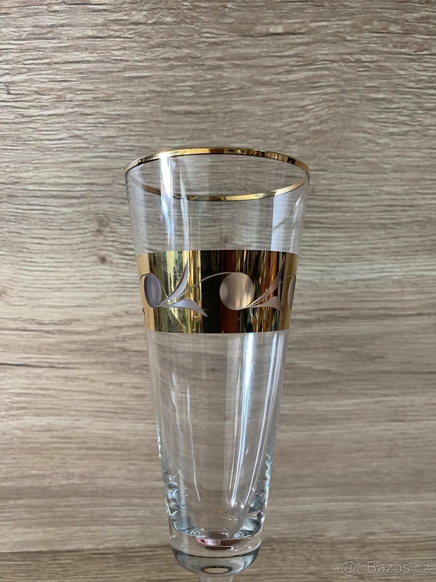 sklenice na sekt flétny na šampaňské retro sklo - 7