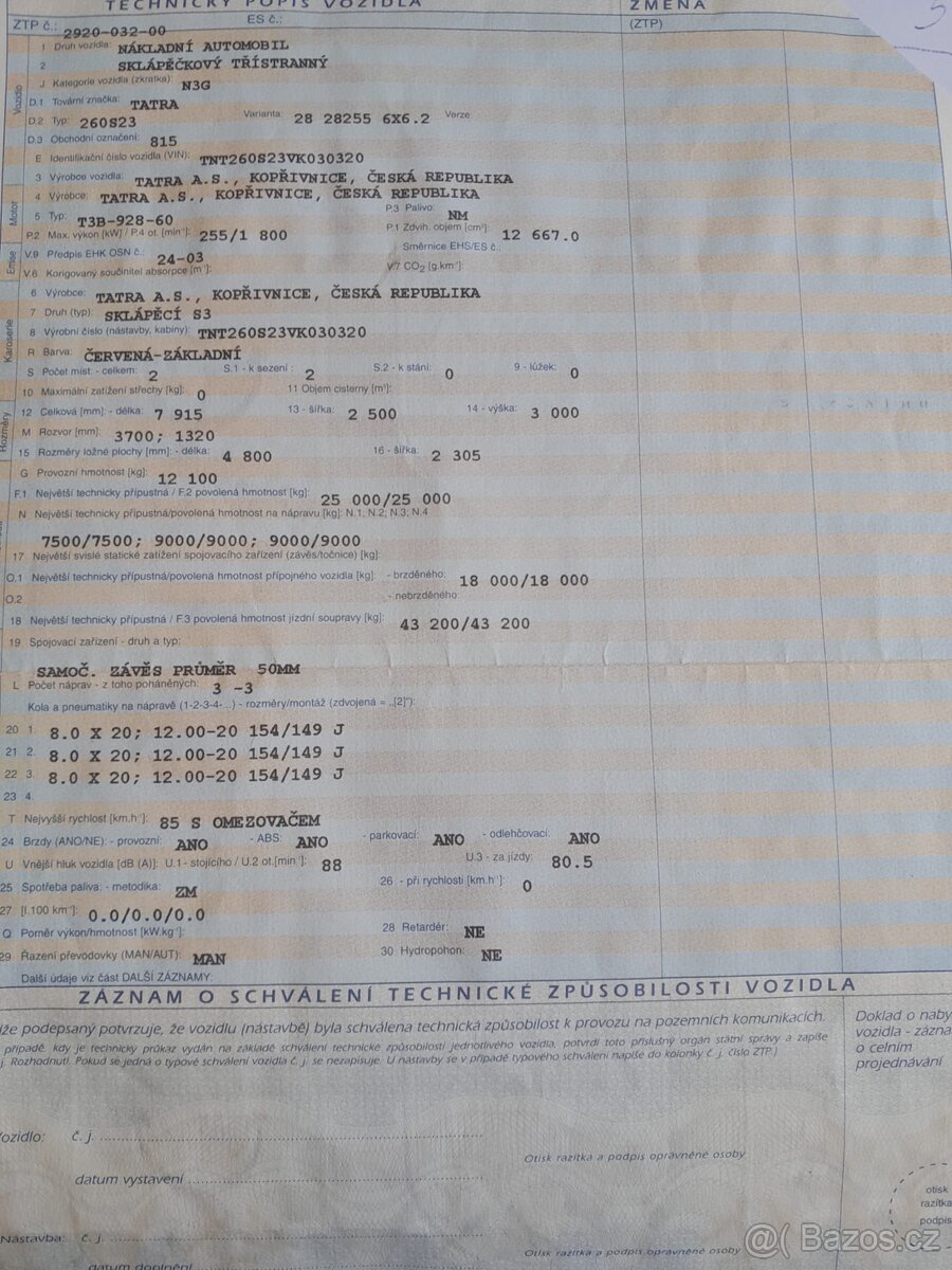 Náhradní díly Tatra T815 euro 2 sklápěč - 7