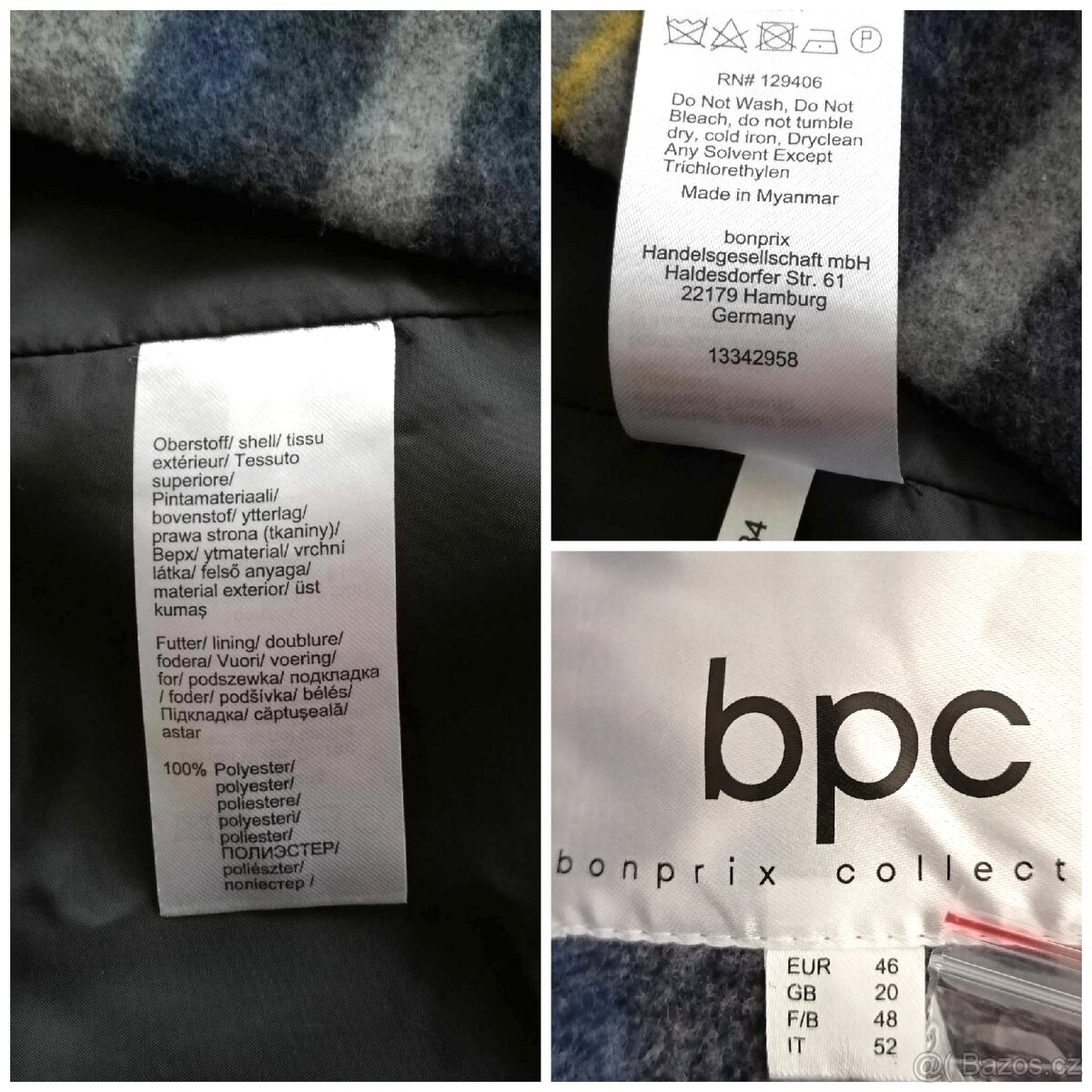 Dámský nový kabát vel.46 Bpc - 7