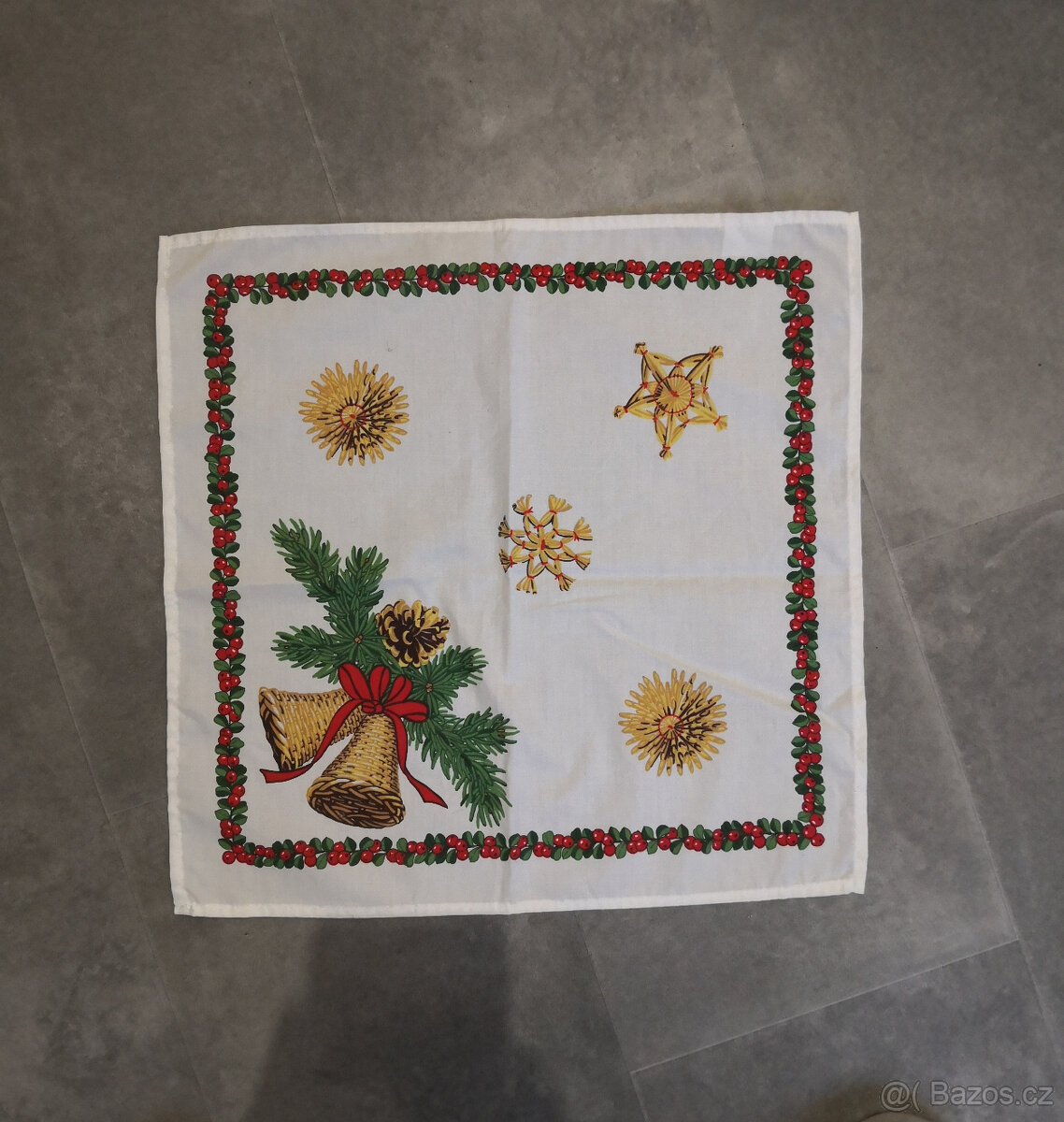 Staré vianočné obrusy 12ks - 7