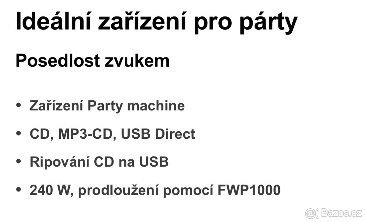 Philips FWP2000/12 Hi-Fi minisystém - 7