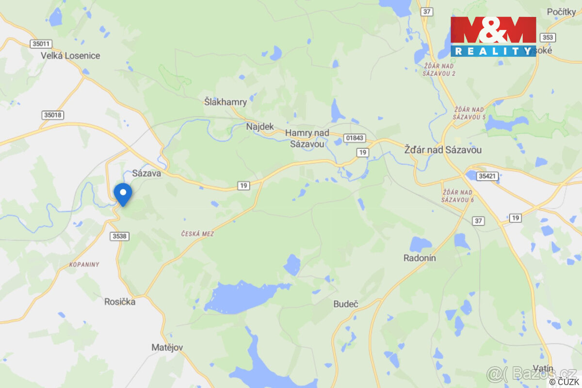 Prodej pozemku k bydlení v Sázavě - 7