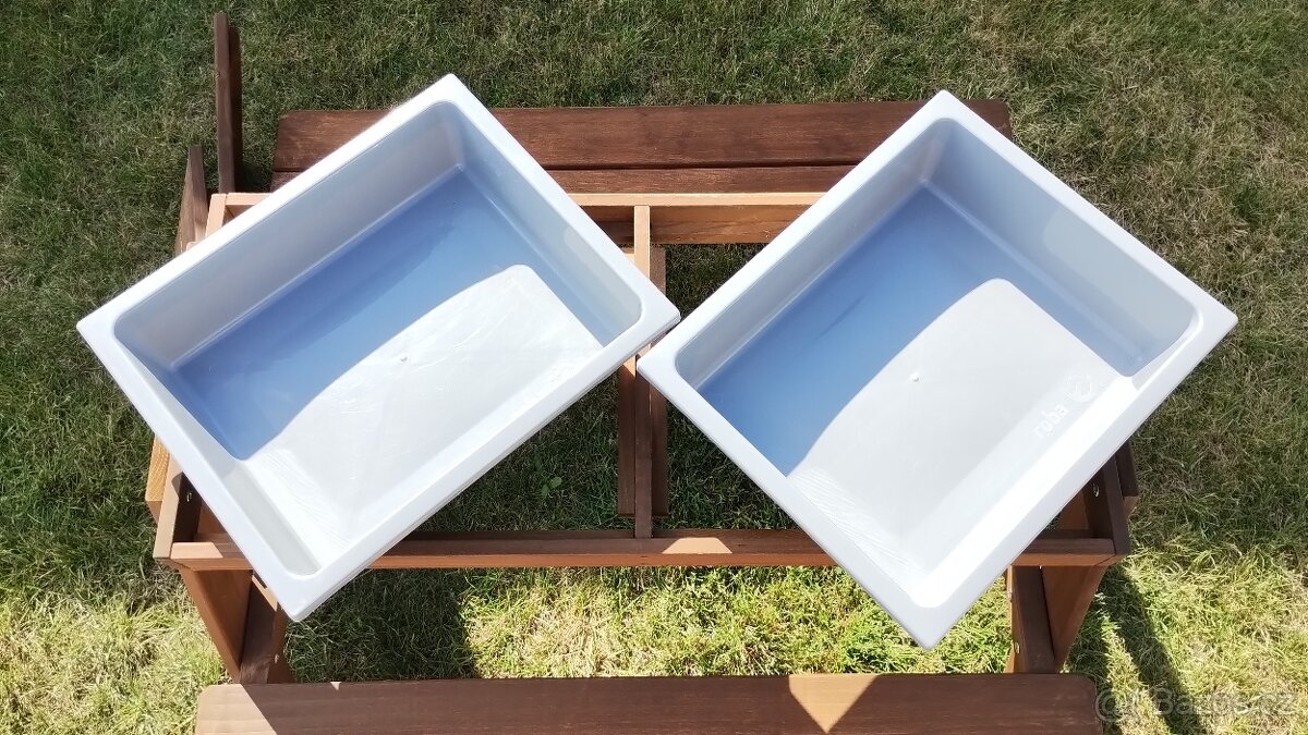 Dětská zahradní lavice s hracím stolem - 7