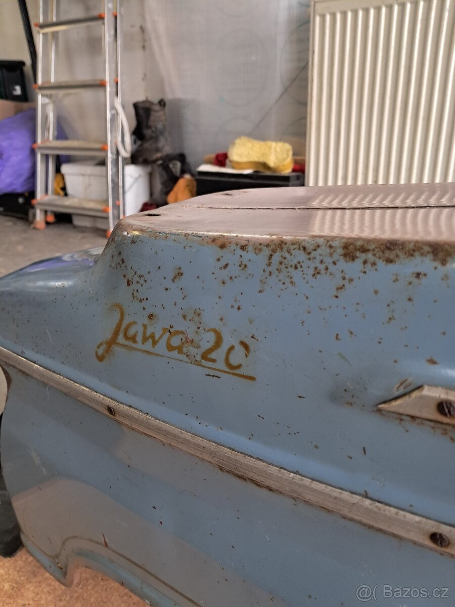 Podsedlový plech na jawa pionýr holubí modř - 7