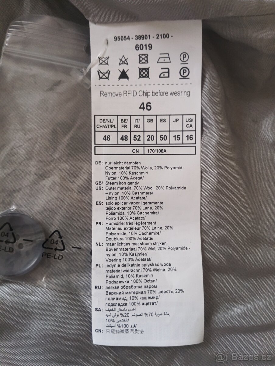 Dámský vlněný kabát vel. 46( L-XL), zn. Gerry Weber - 7