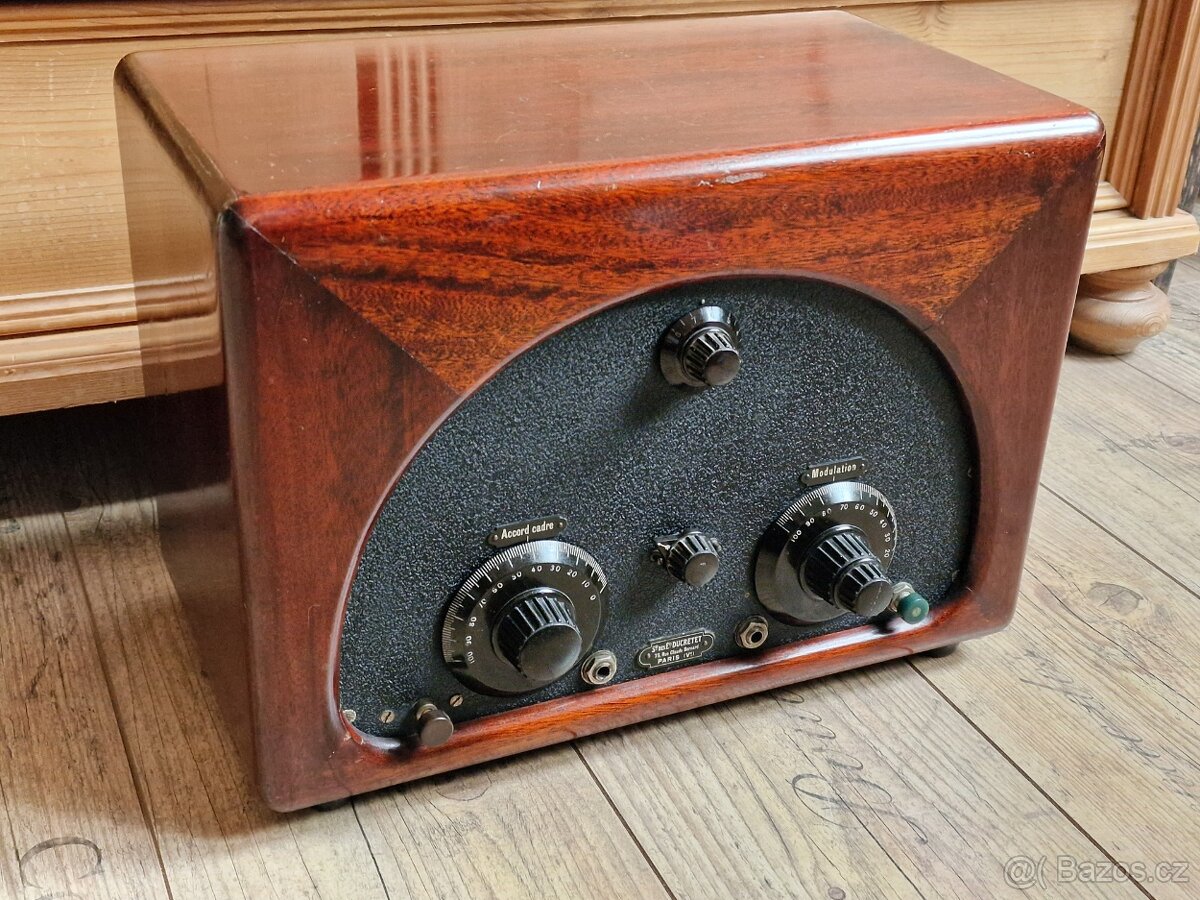 Starožitné rádio Ducretet, Paris, Francie, 7 lampovka, 1929 - 7
