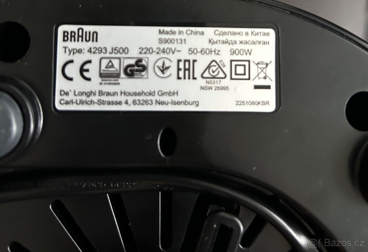 Multifunkční odšťavňovač Braun J500 - 7