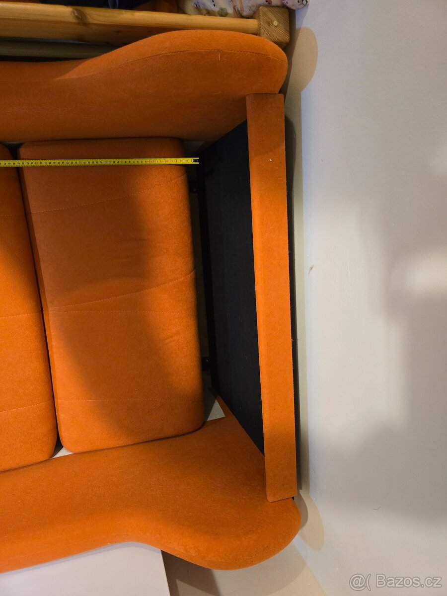 Rozkládací křeslo oranžové - 7