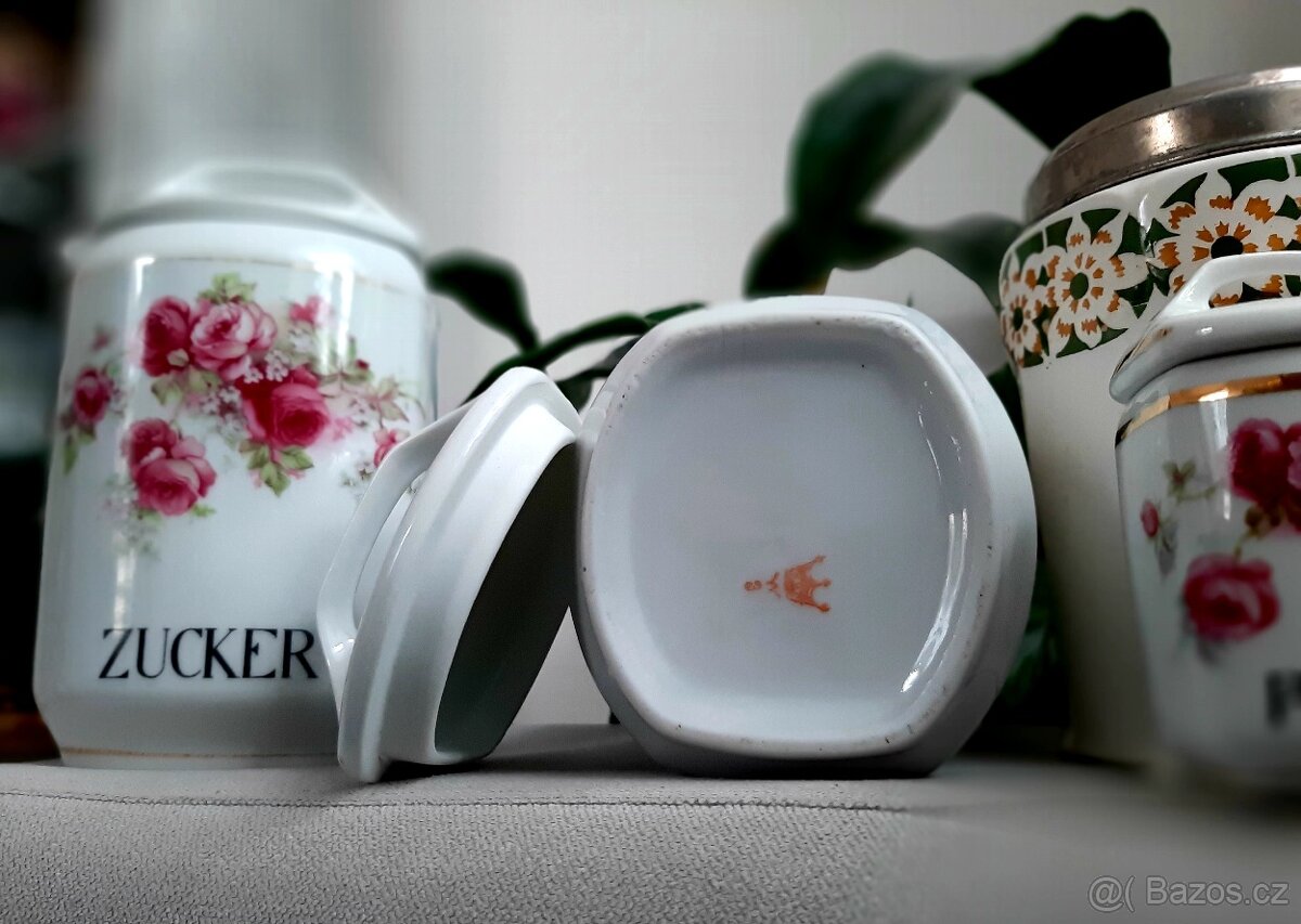 Retro keramické dózy, značené.. - 7