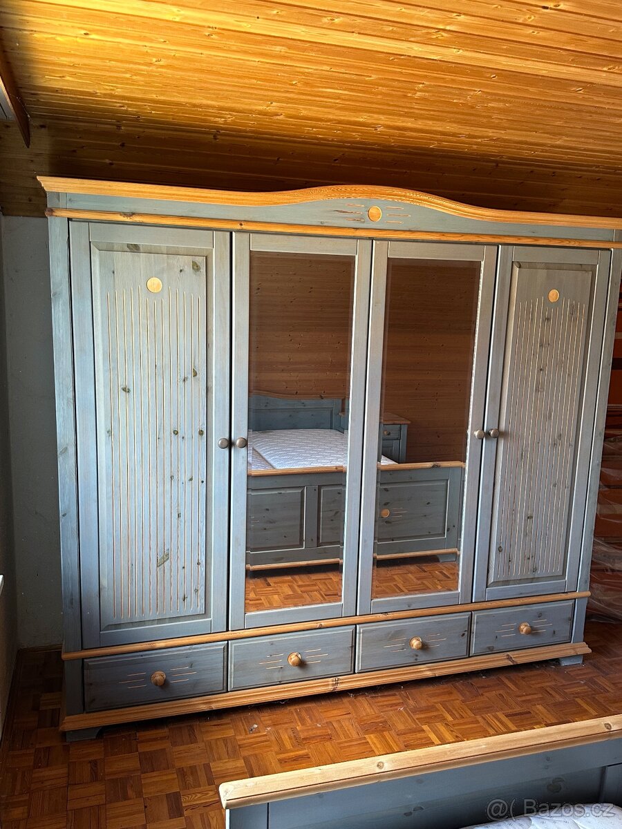 Exkluzivní celomasivní ložnice NORDKIEFER, velký komplet - 7