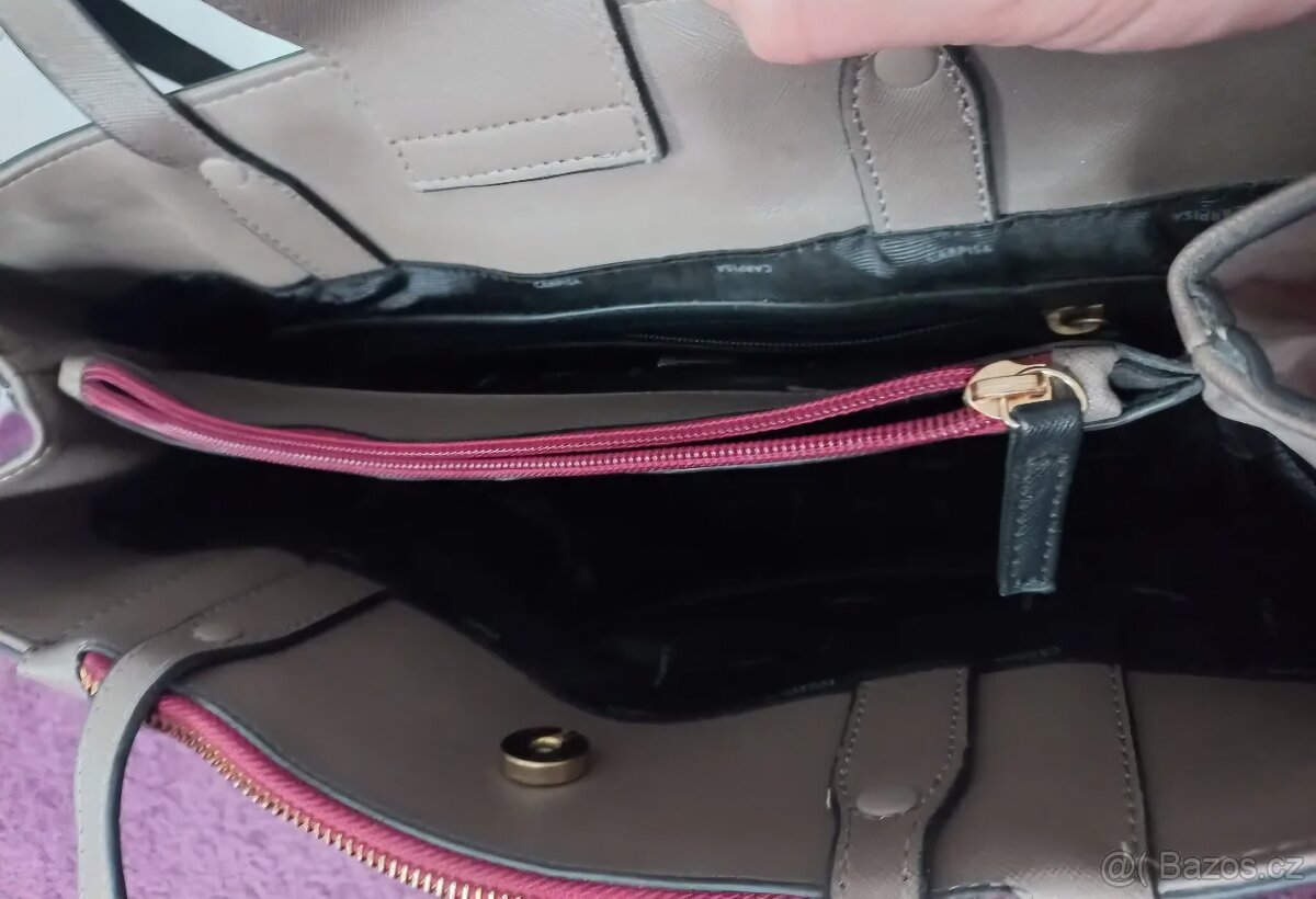 Nová kabelka Carpisa Fango Mud vínová šedivá - 7