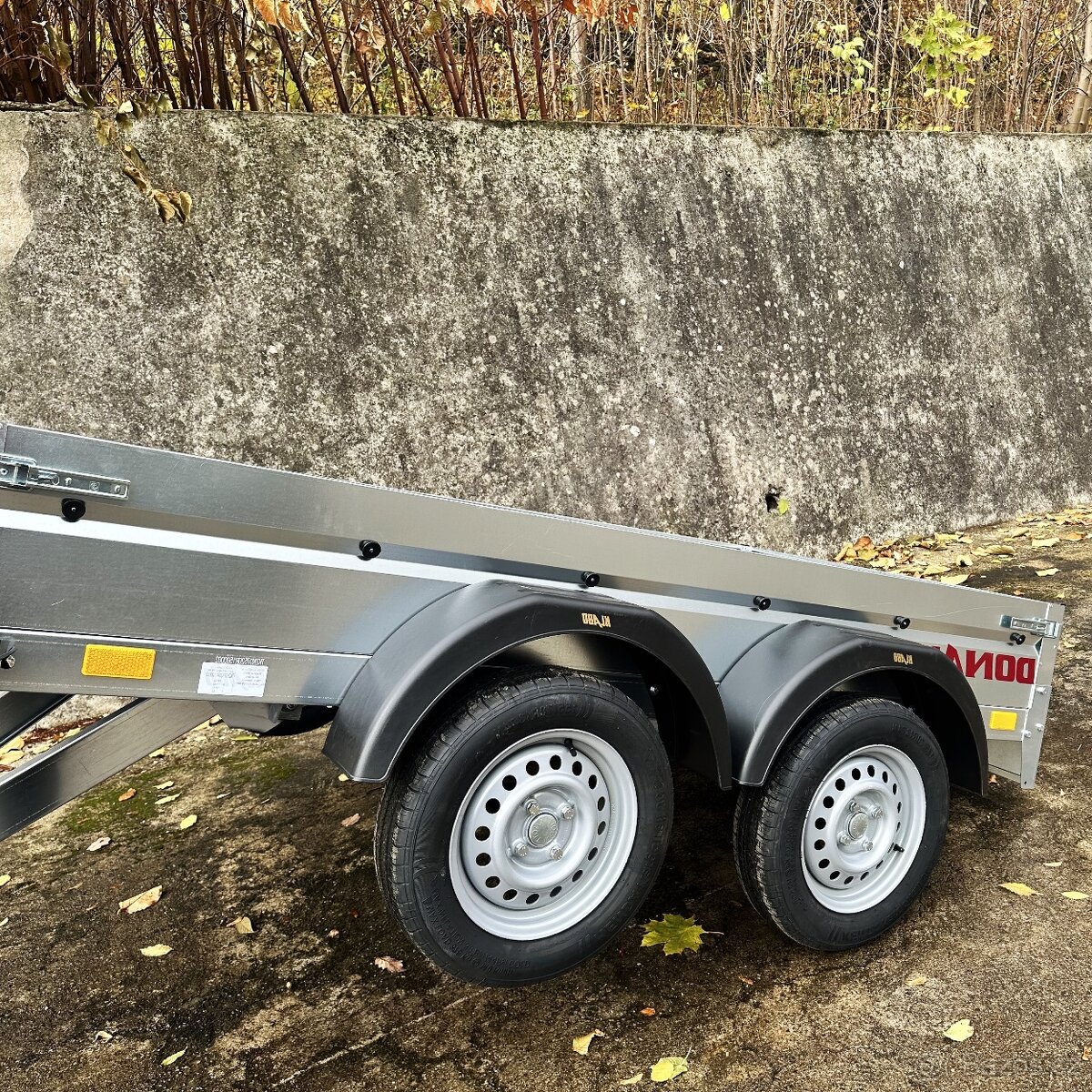 Dvouosý přívěsný vozík sklopný řidičák B, 2x náprava 750kg - 7