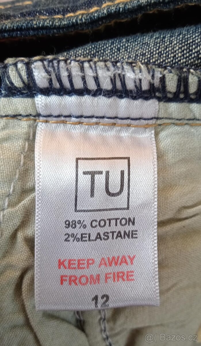 Nové džínové tříčtvrťáky, velikost 38/40 - 7