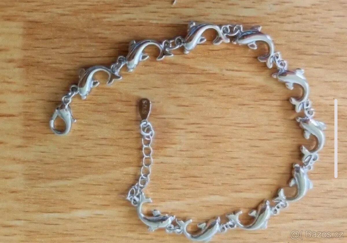 Nová dámská sada souprava šperků stříbrná delfín 925 - 7