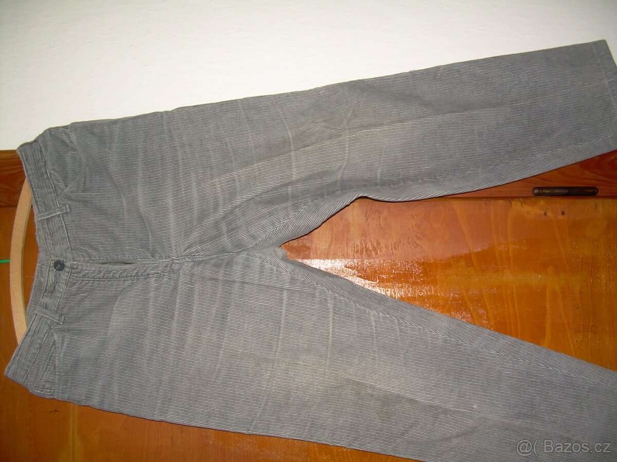 dámské manšestrové kalhoty vel.S, L - 7