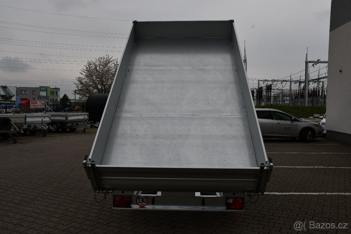 Třístranný sklápěcí přívěs do 3500 kg, 3,6 m - 7