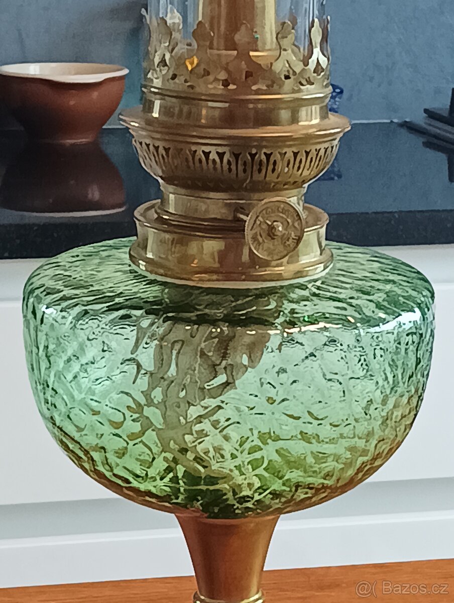 ART DECO STAROŽITNÁ PETROLEJKA BOINSOT PARIS KOLEM 1920 - 7