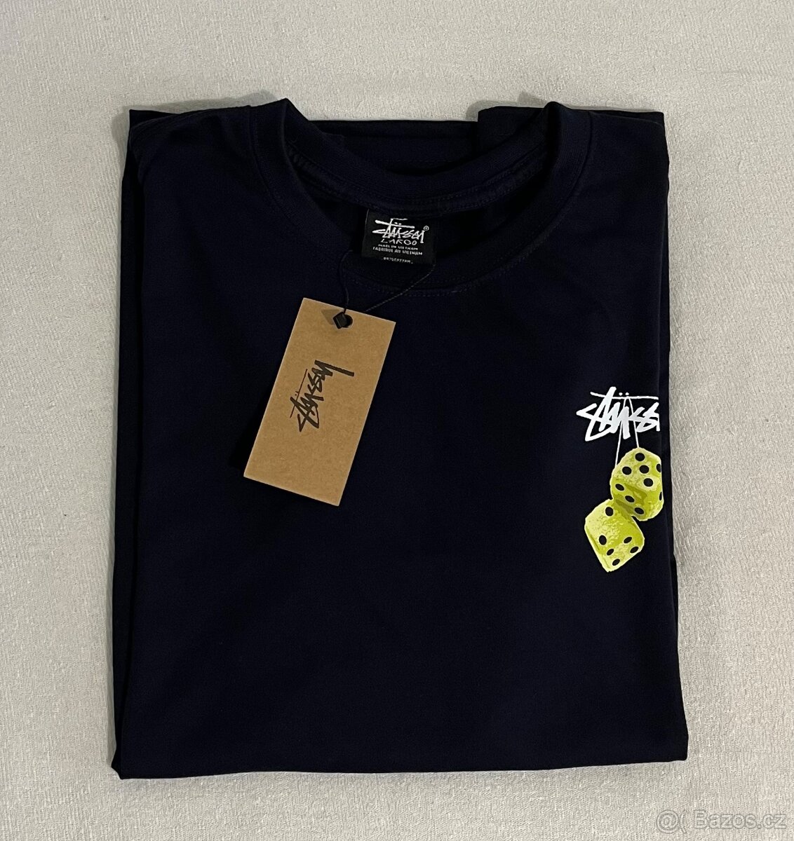 Tmavě modré Stüssy tričko - 7