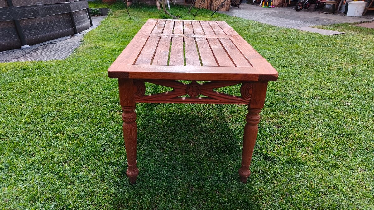 Stolek z teakového dřeva 120x55cm, výška-50cm - 7