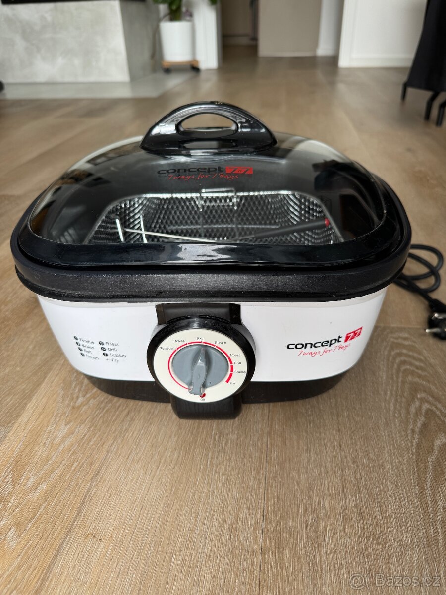 Multifunkční hrnec Concept CK7070 černá/bílá - 7