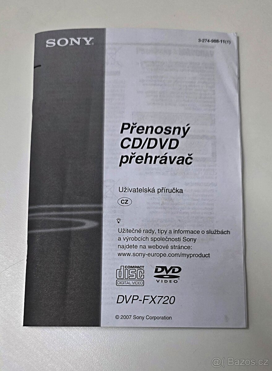 Přenosný DVD přehrávač SONY - 7