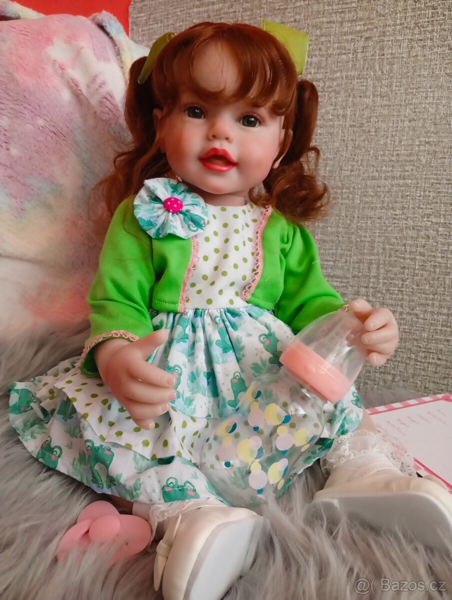 Realistická Reborn panenka zelená princezna - 7
