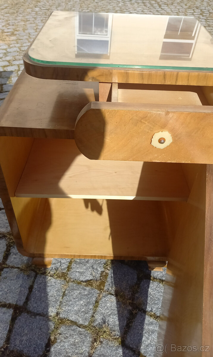 starožitné noční stolky - Art Deco 30. - 40. léta - 7