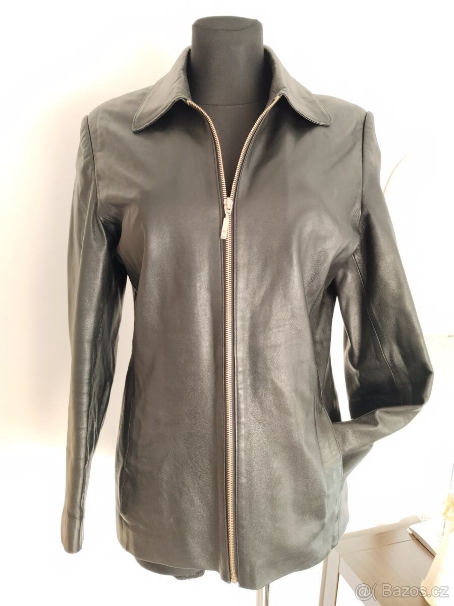 Dámská kožená bunda, vel. M/L, černá, NEW - 7