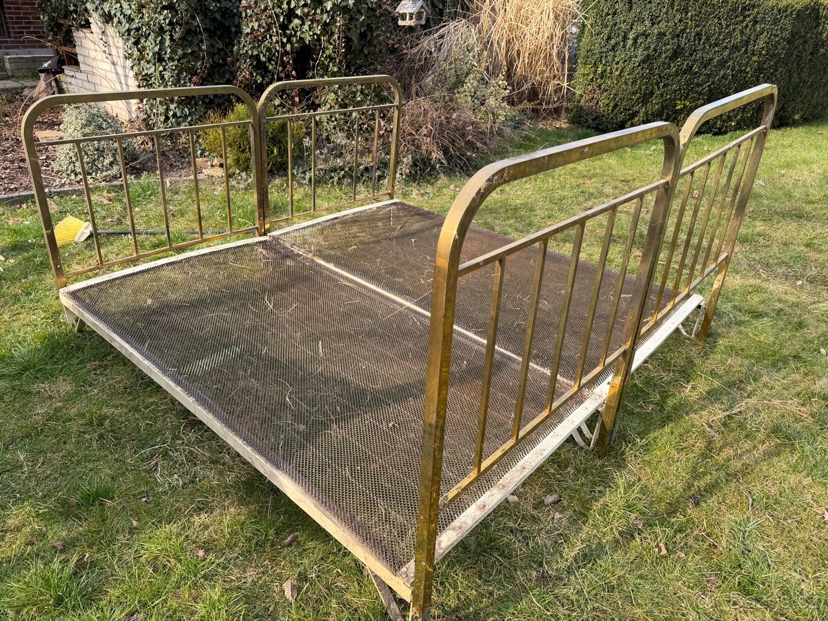 Mosazná postel 2x / manželská - 7