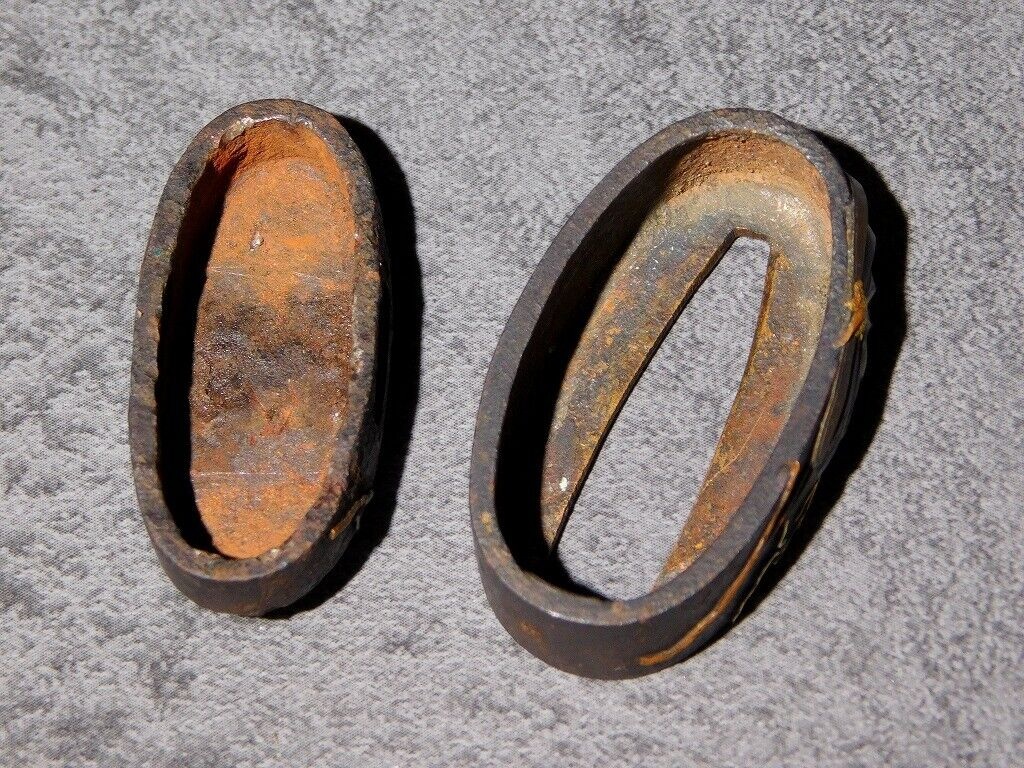 Japonská starožitný set Fuchi / Kashira pro japonský meč - 7