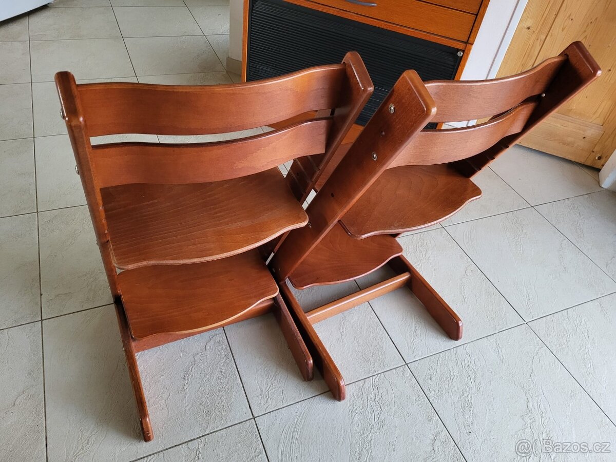 Rostoucí židle z masivu - 2 ks - 7