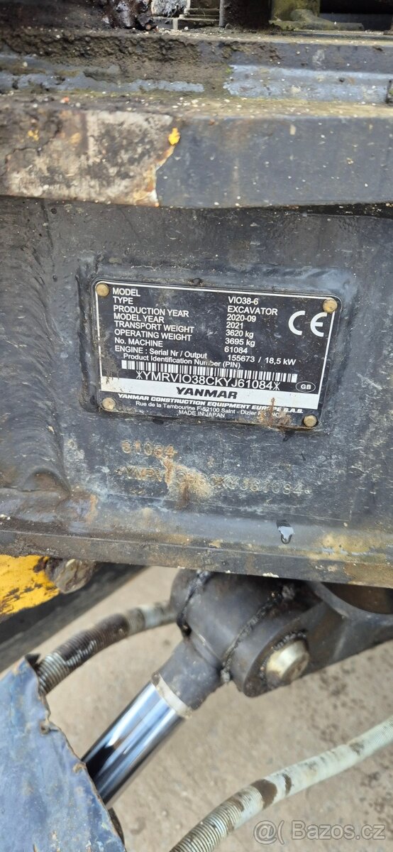 Yanmar Vio38 - vč. hydraulická svahovka, 2x podkopovka - 7