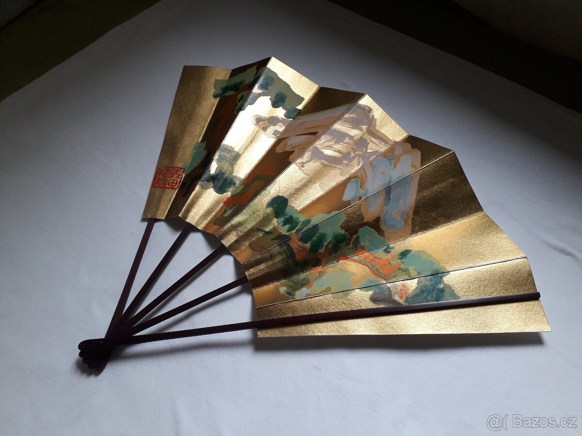 Japonské vějíře (s malbou/ kaligrafií) - 7