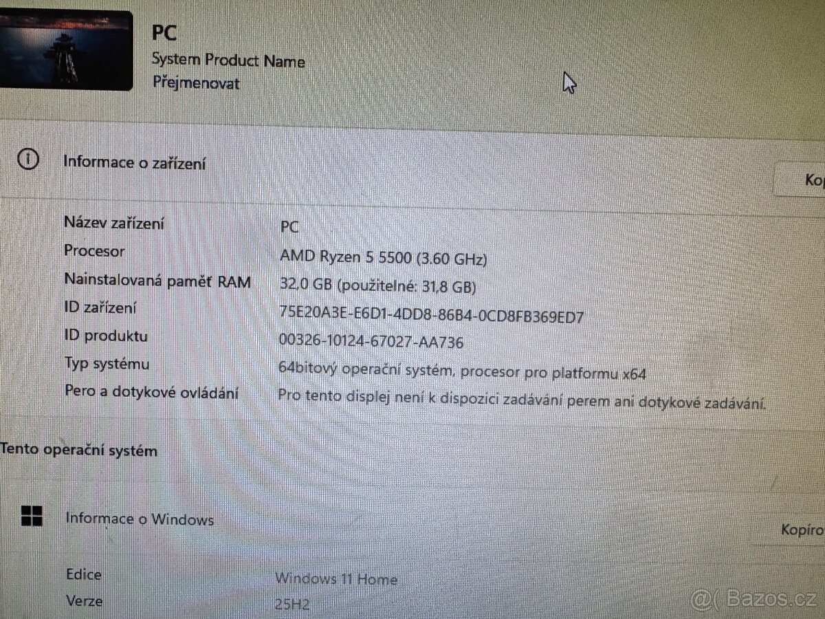 Herní PC – RTX 4060 | Ryzen 5 5500 | 32 GB RAM | Windows 11 - 7