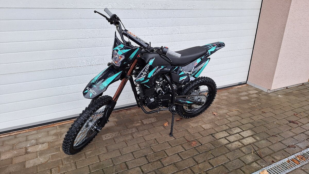 dirtbike pitbike 150 ccm KXD 613 19/16 4T - tyrkys (el.start - 7