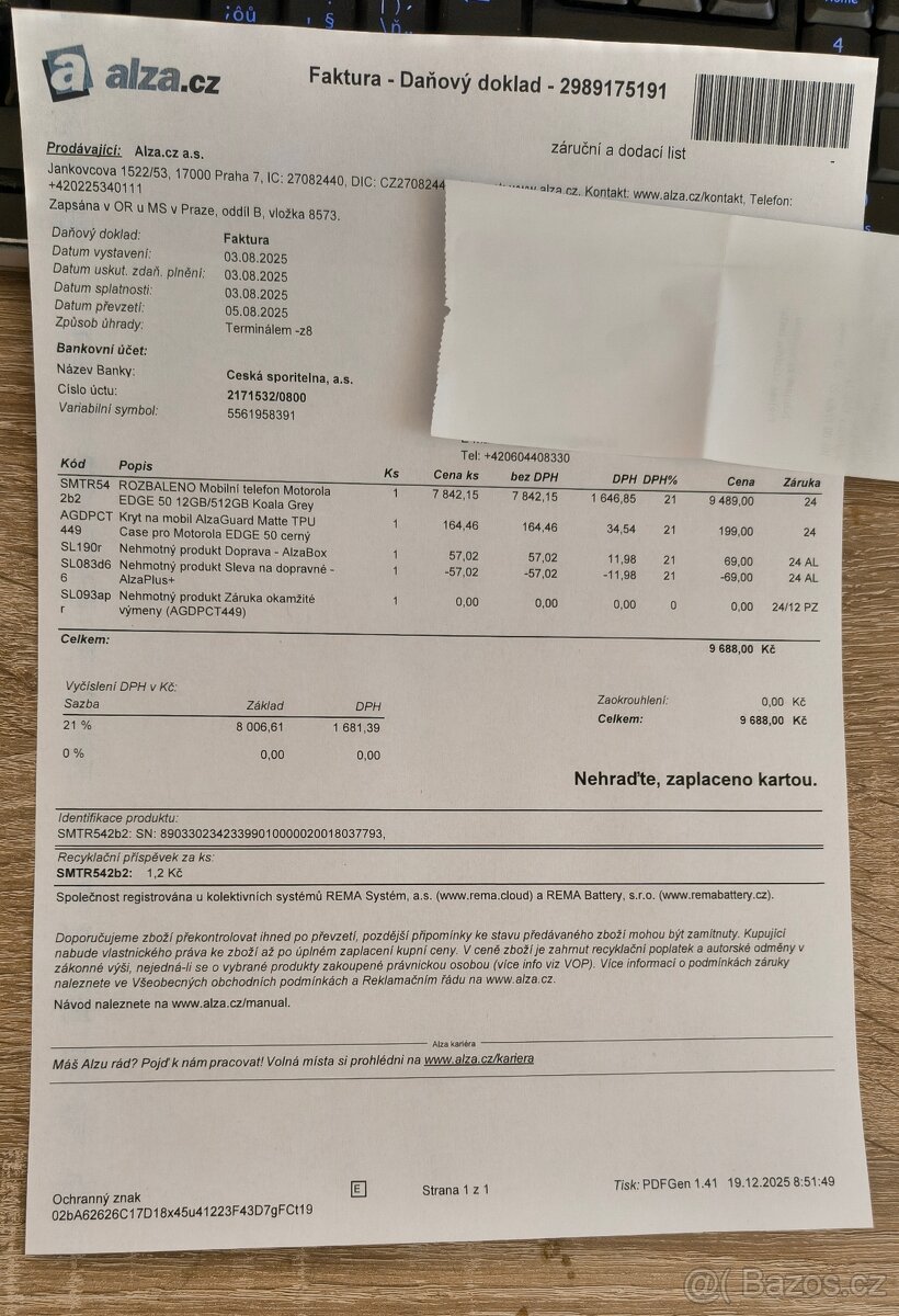 Motorola Edge 50 5G 12GB/512GB zár. 08/2027 DOPRAVA ZDARMA - 7