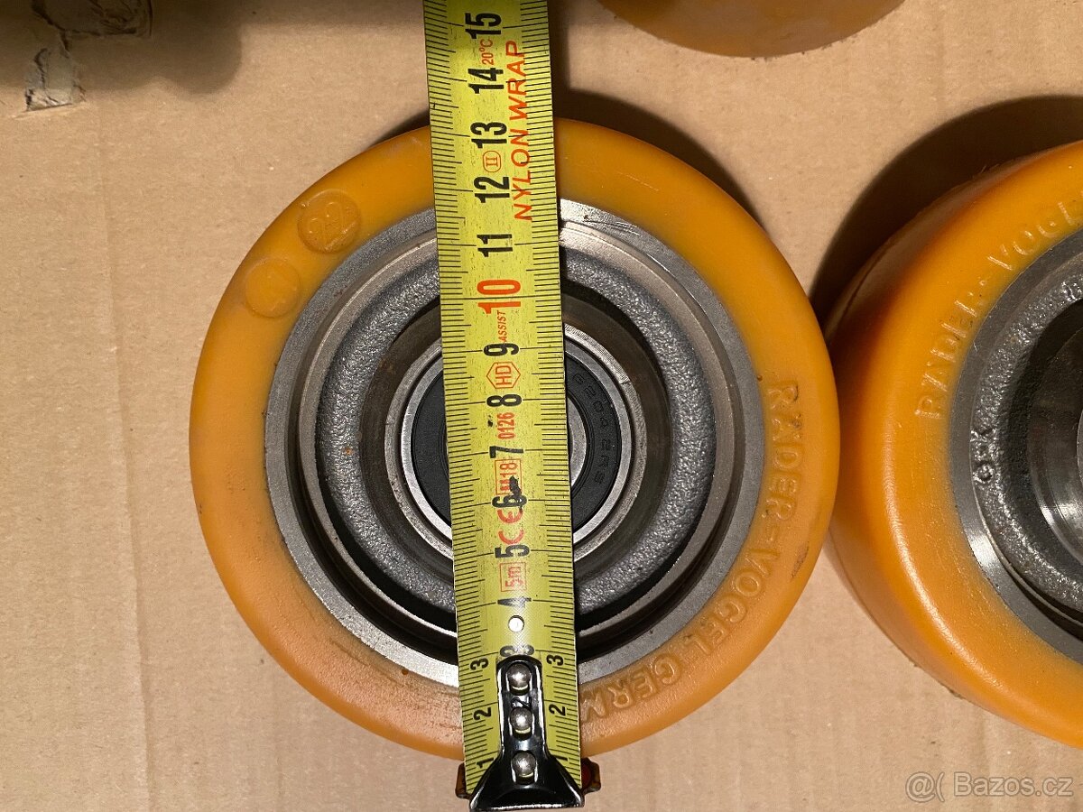 Paletový vozík, paleťák- kolečka- nová-více kusů a velikostí - 7