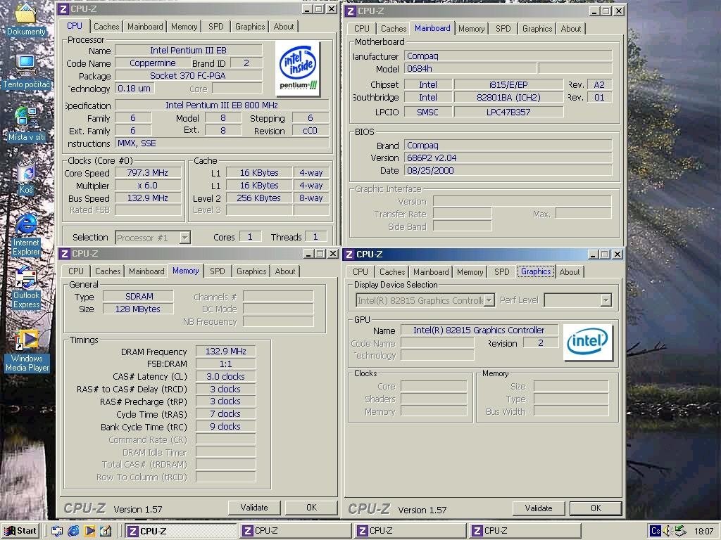 Značková retro sestava COMPAQ DESKTOP EN - PENTIUM III - 7